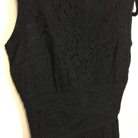 Vintage 50s 60s Black Wiggle Dress Party Cocktail Christmas LBD MCM Bombshell (I - Picture 8 of 16